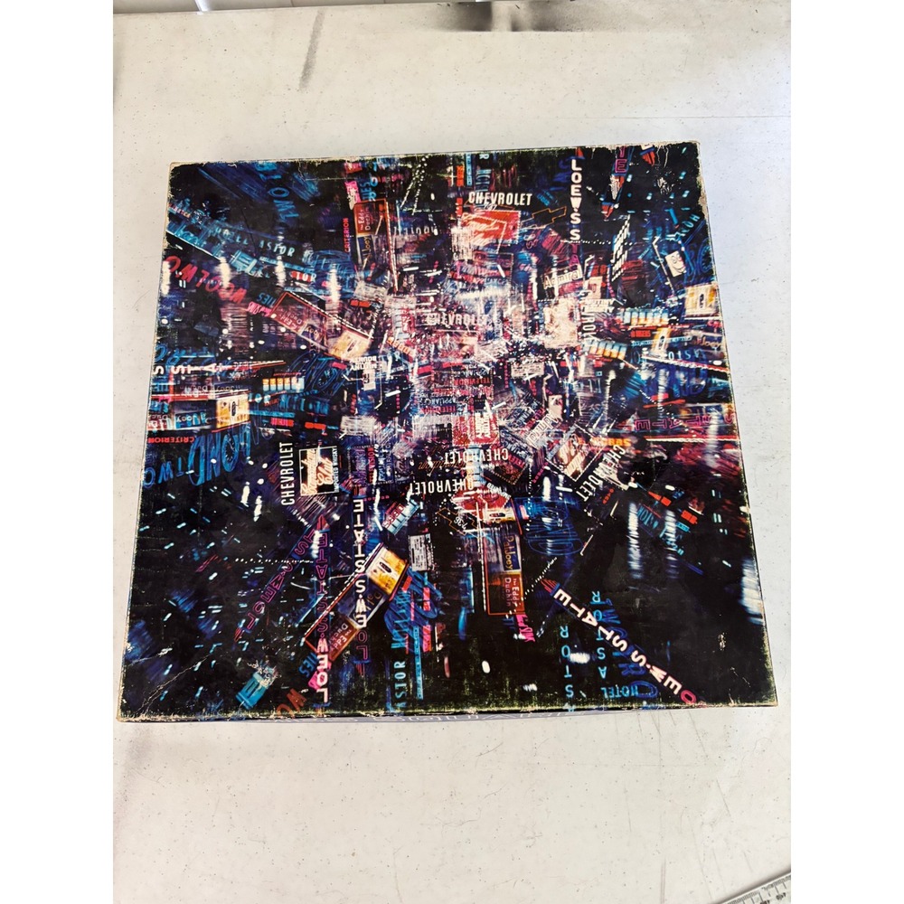 Vintage Times Square NYC Neon Lights 450+ Piece Jigsaw Puzzle Complete 1960s